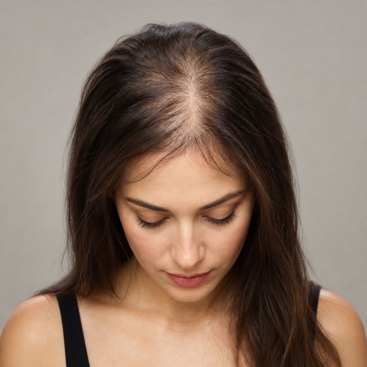 Cabello antes de usar el tónico capilar Zelvar Lab